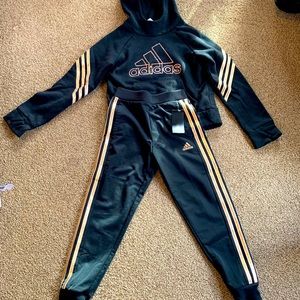 Girls adidas pant and sweatshirt